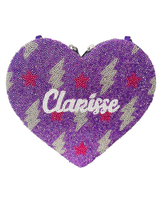 HEART BAG PURPLE WITH LIGHTENING BOLTS - ADULT