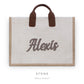Structured Tote Bag with Name